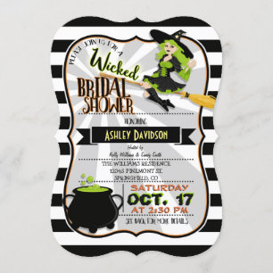 Halloween Thema Hexe Bridal Dusche Einladung