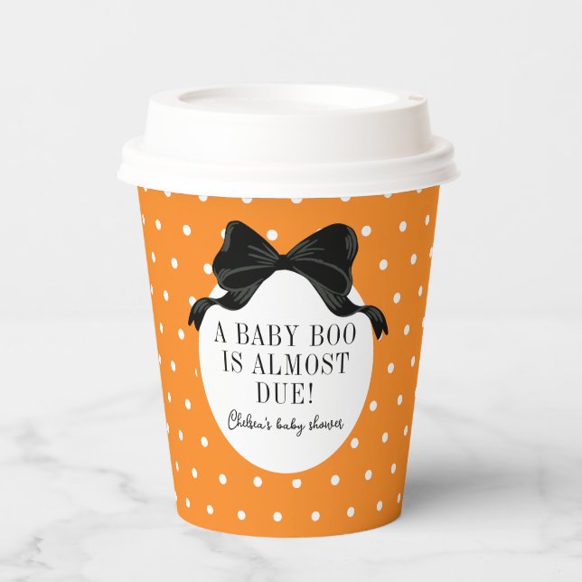 Halloween Theme Baby Boo Dusche Pappbecher (Vorderseite)