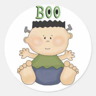 Halloween Theme Baby Boy BOO Fun Stickers