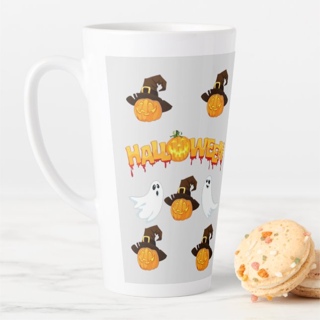 Halloween theme: Ghosts and pumpkin Milchtasse (Beispiel)