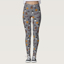 Halloween Thème Grey Leggings