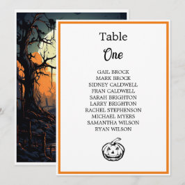 Halloween Theme Hochzeittisch-Sitzkarte