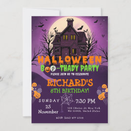 Halloween Theme Kindergeburtstag Party Einladung