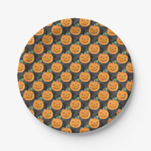 Halloween Theme,Pumpkin Party Paper Plate Pappteller