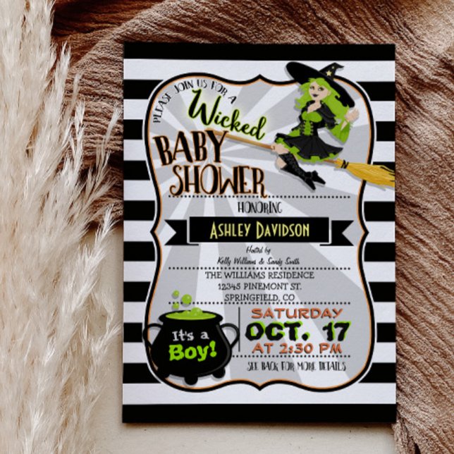 Halloween Thème Sorcière Baby shower Invitation (Créateur téléchargé)