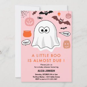 Halloween-themed Baby Shower Einladung Geist