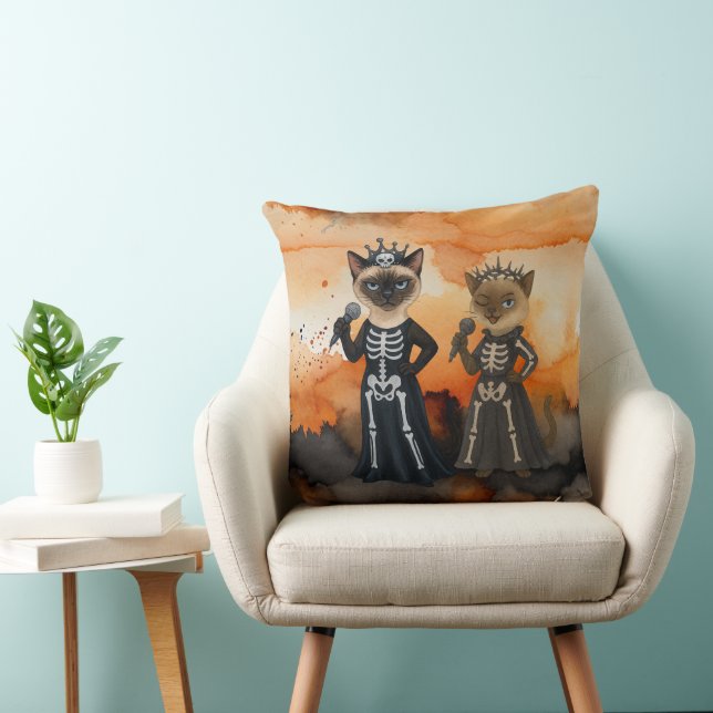 Halloween themed for Siamese Cat Lovers  Kissen (Stuhl )