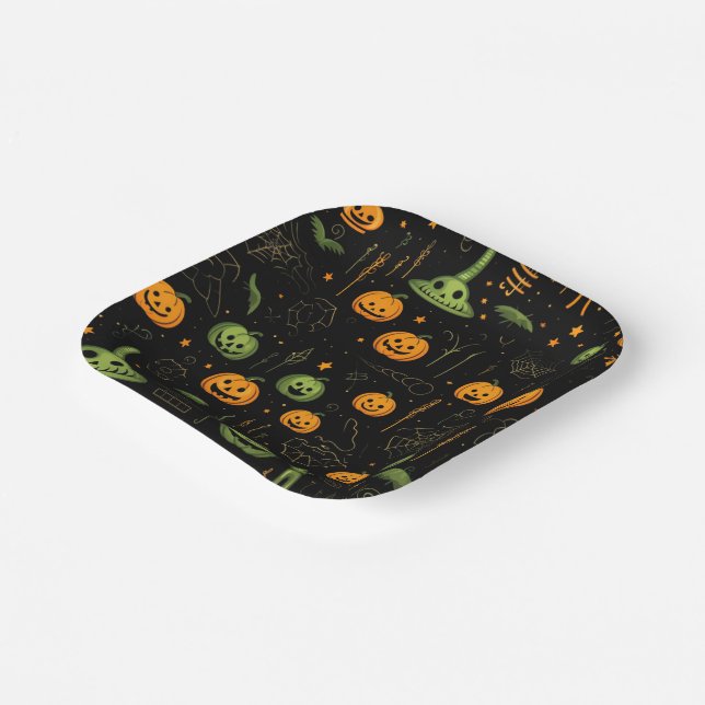 Halloween Themed Pappteller (Gewinkelt)