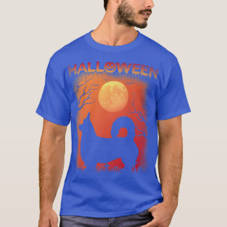 Halloween Themed Vintag Style Welsh Corgi Hallowe T-Shirt