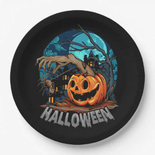 Halloween Themenpapierplatte Pappteller
