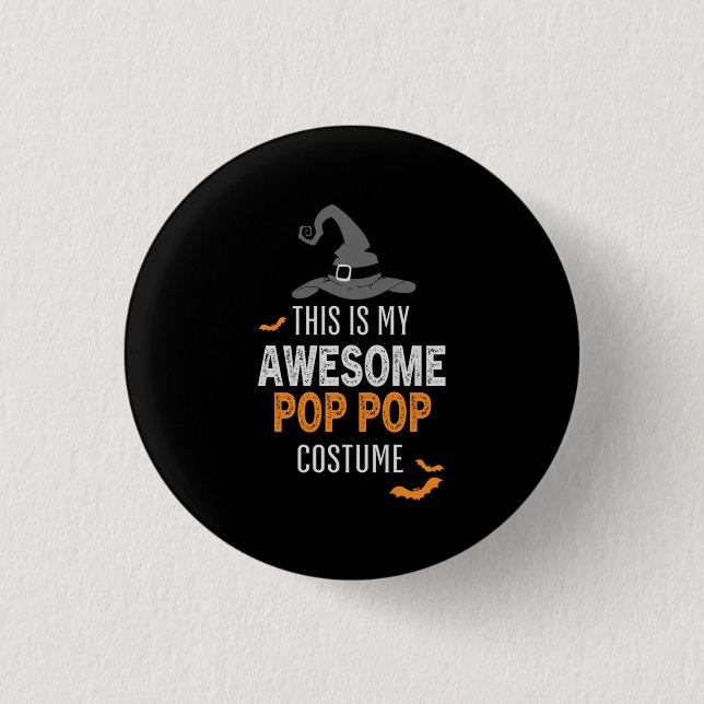 Halloween This is My Awesome Pop Birthday Button (Vorderseite)