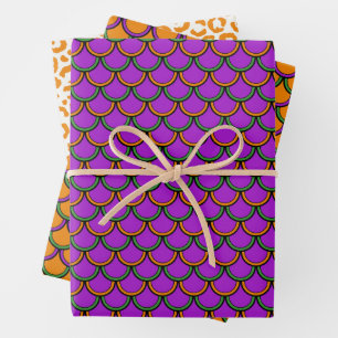 Halloween-Tiermuster Geschenkpapier Set