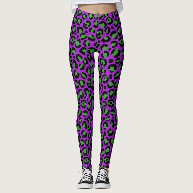 Halloween-Tiermuster Leggings (Vorderseite)