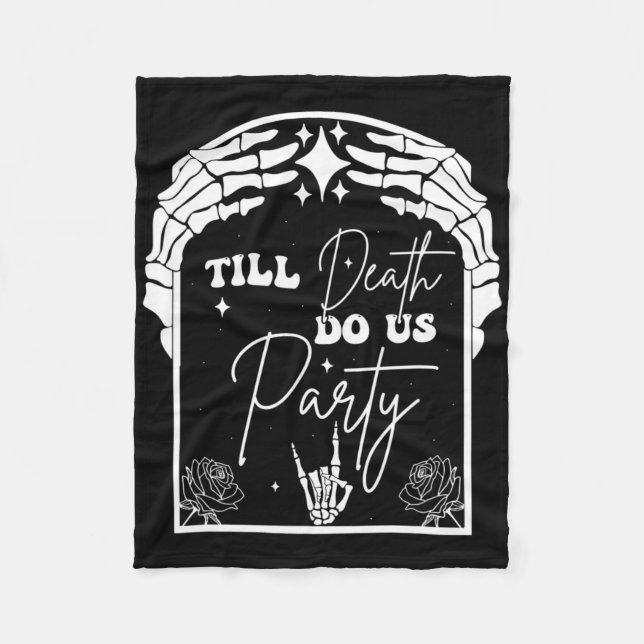 Halloween Til Death Do Us Party Chelorette Matchin Fleecedecke (Vorderseite)