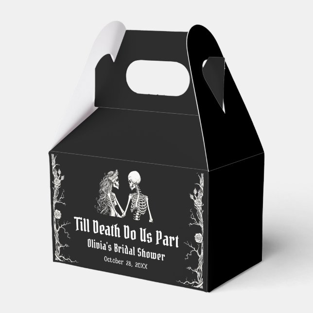 Halloween Till Death Do us Part Brautparty Geschenkschachtel (Vorderseite)