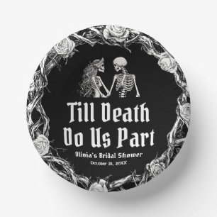 Halloween Till Death Do us Part Brautparty Pappteller