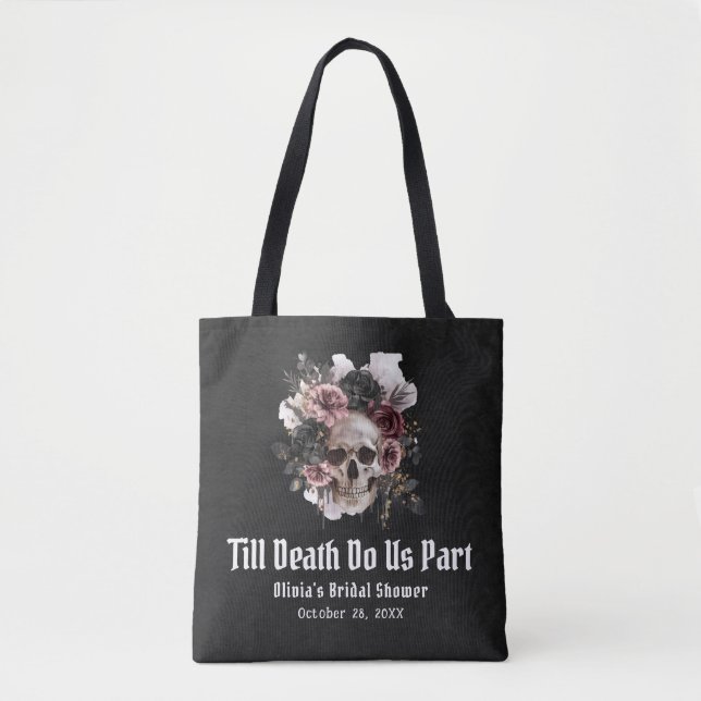 Halloween Till Death Do us Part Brautparty Tasche (Vorderseite)
