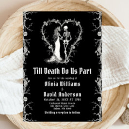 Halloween Till Death Do us Part Gothic Wedding Einladung