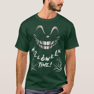 Halloween Time Evil Funny Smiling Spooky Pumpkin F T-Shirt