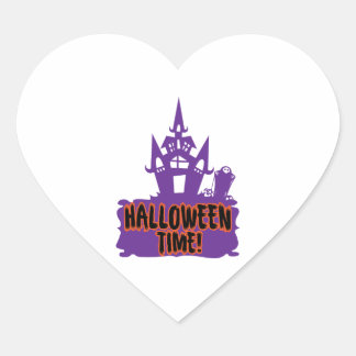 Halloween Time! Herz-Aufkleber