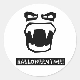 Halloween Time Runder Aufkleber