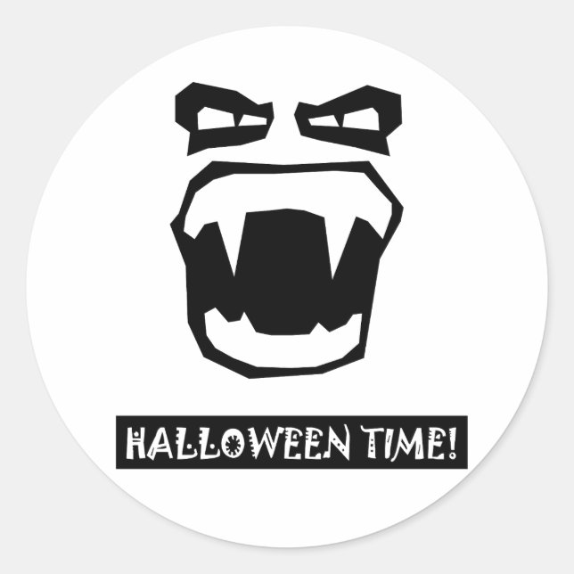 Halloween Time Runder Aufkleber (Vorderseite)