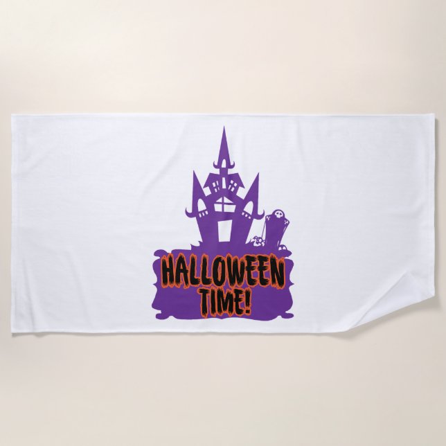 Halloween Time! Strandtuch (Vorderseite)