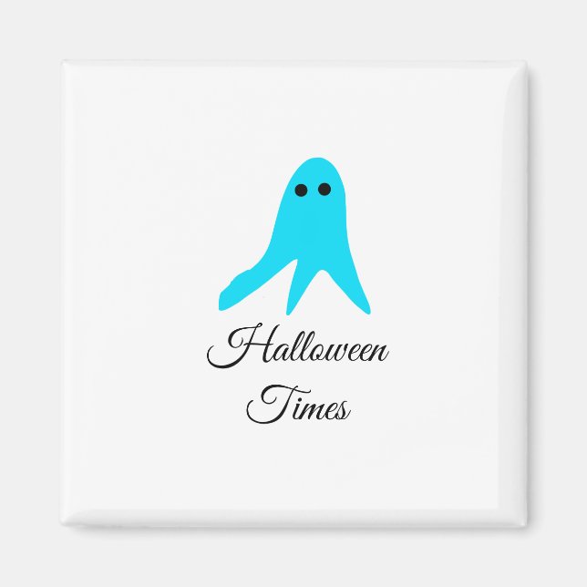 Halloween Times blauer Geisterschreiber handgezeic Magnet (Vorne)