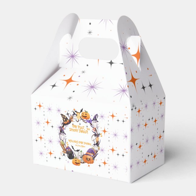 Halloween Tiny Feet, Spooky Sweet Baby Dusche S Geschenkschachtel (Vorderseite)