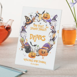 Halloween Tiny Feet, sprichwörtlich süße Babydusch Sockelschild