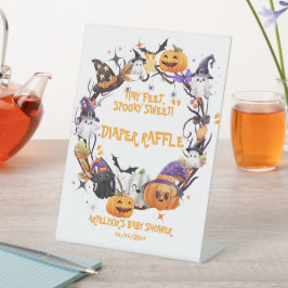 Halloween Tiny Feet, sprichwörtlich süße Babydusch Sockelschild