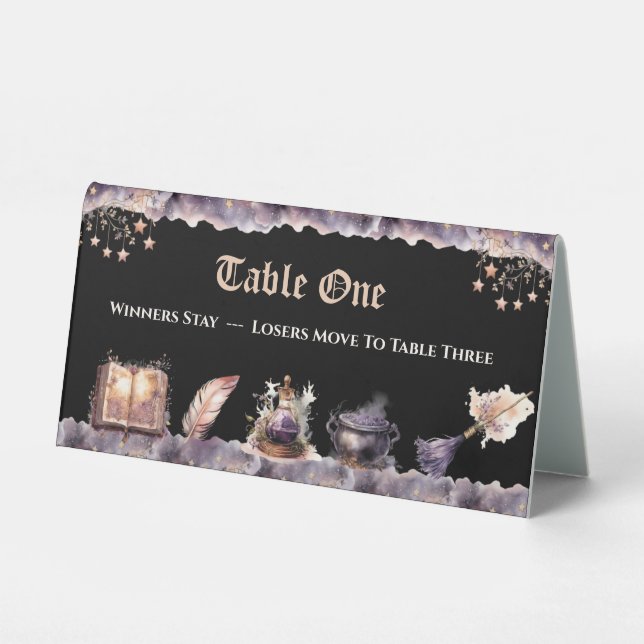 Halloween-Tisch Eins Bunco Tischaufsteller (Vorderseite)