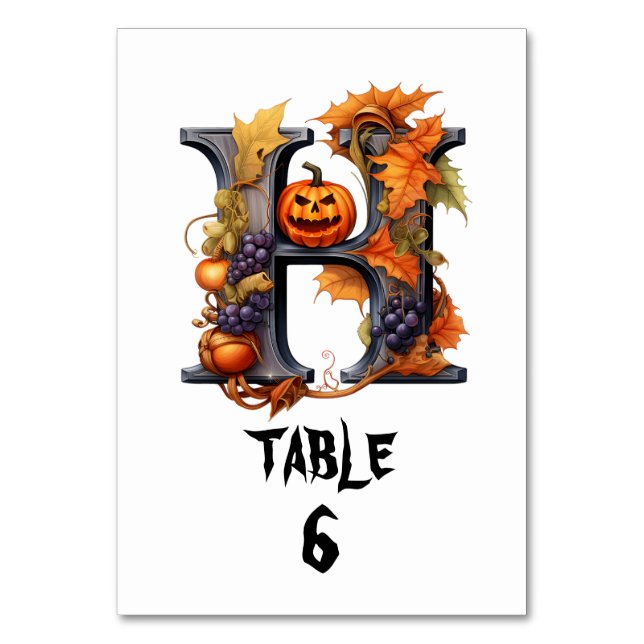 Halloween-Tischnummer Tischnummer (Vorderseite)