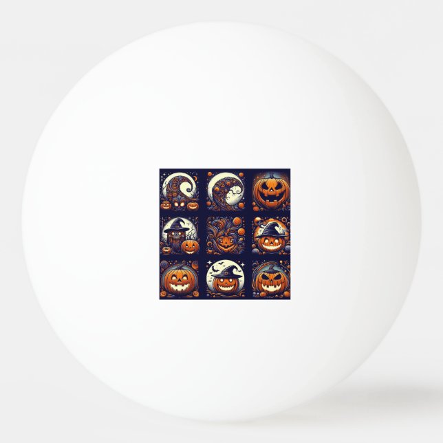 Halloween Tischtennisball (Vorderseite)
