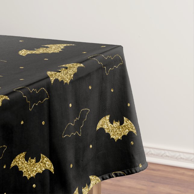 Halloween-Tischtuch aus Black & Gold Tischdecke (Beispiel)