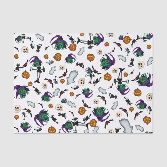 Halloween-Tissue Seidenpapier (Vorderseite)