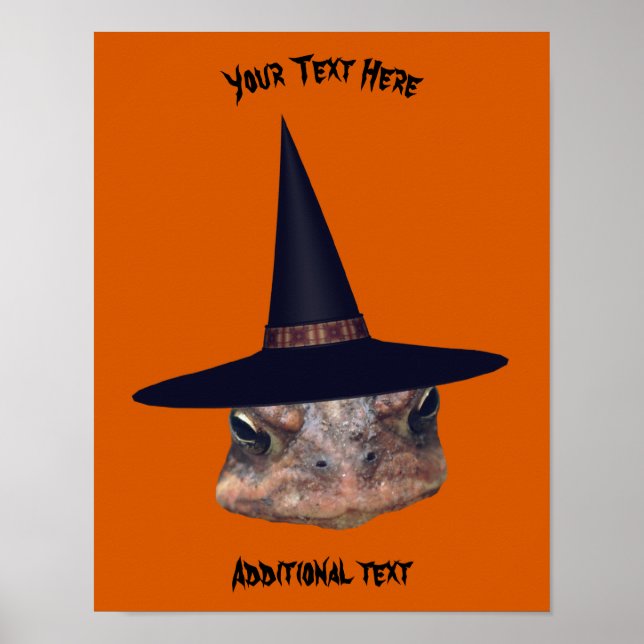 Halloween Toad Face Hexe Personalisiert Poster (Vorne)