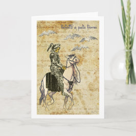 Halloween-Todesskelett auf Pferd Karte