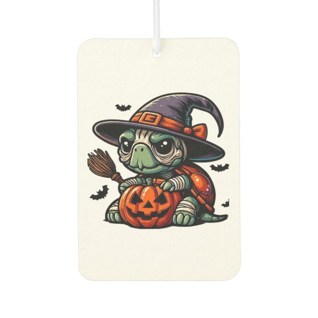 Halloween Tortoise Turtle Hexenhut Kostüm Spooky Autolufterfrischer (Vorderseite)
