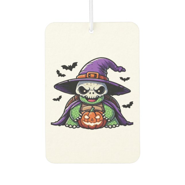 Halloween Tortoise Turtle Hexenhut Kostüm Spooky Autolufterfrischer (Vorderseite)