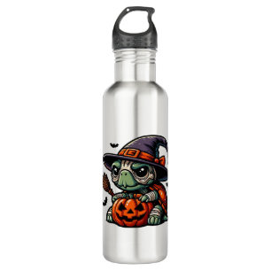 Halloween Tortoise Turtle Hexenhut Kostüm Spooky Edelstahlflasche