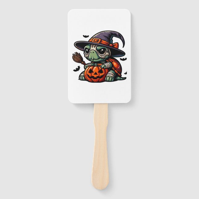 Halloween Tortoise Turtle Hexenhut Kostüm Spooky Fächer (Vorderseite)
