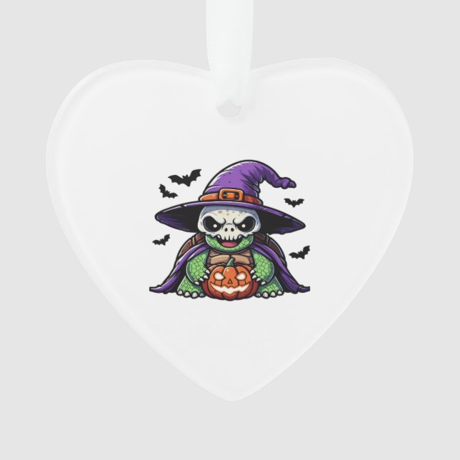 Halloween Tortoise Turtle Hexenhut Kostüm Spooky Ornament (Vorderseite)