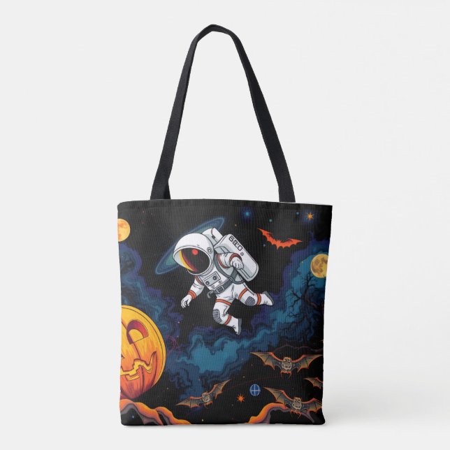 Halloween Tote Bag - Galaxy Trick-oder-Leckerei Ba Tasche (Rückseite)
