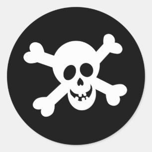 Halloween-Totenkopf-Aufkleber Runder Aufkleber