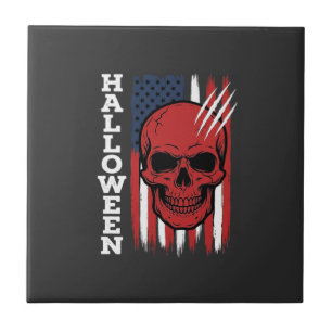 Halloween-Totenkopf-Flagge Vektor-Design_1 Fliese