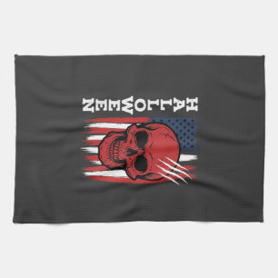 Halloween-Totenkopf-Flagge Vektor-Design_1 Geschirrtuch