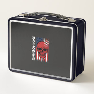 Halloween-Totenkopf-Flagge Vektor-Design_1 Metall Brotdose