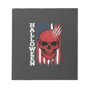 Halloween-Totenkopf-Flagge Vektor-Design_1 Notizblock