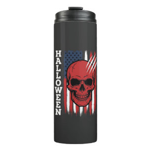 Halloween-Totenkopf-Flagge Vektor-Design_1 Thermosbecher